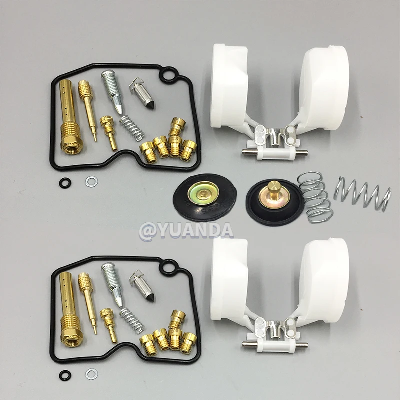 دراجة نارية المكربن طقم تصليح لكاواساكي W650 BJ650 BJ W 650 1999-2003 فراغ الحجاب الحاجز المكبس العائمة حلقة الختم أجزاء