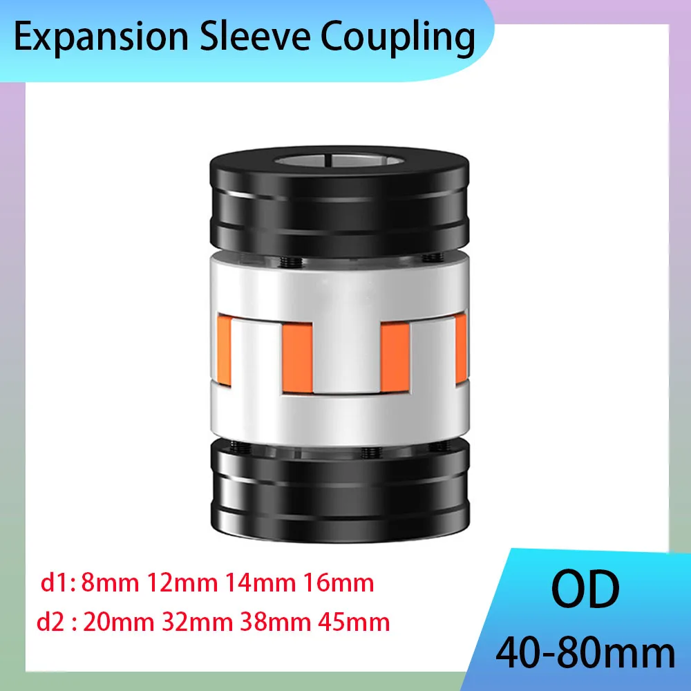1Pcs Plum Blossom Coupling Hole Dia 8mm-45mm Aluminum Alloy Reducer Servo Motor Synchronous Wheel Sprocket Locking Sleeve