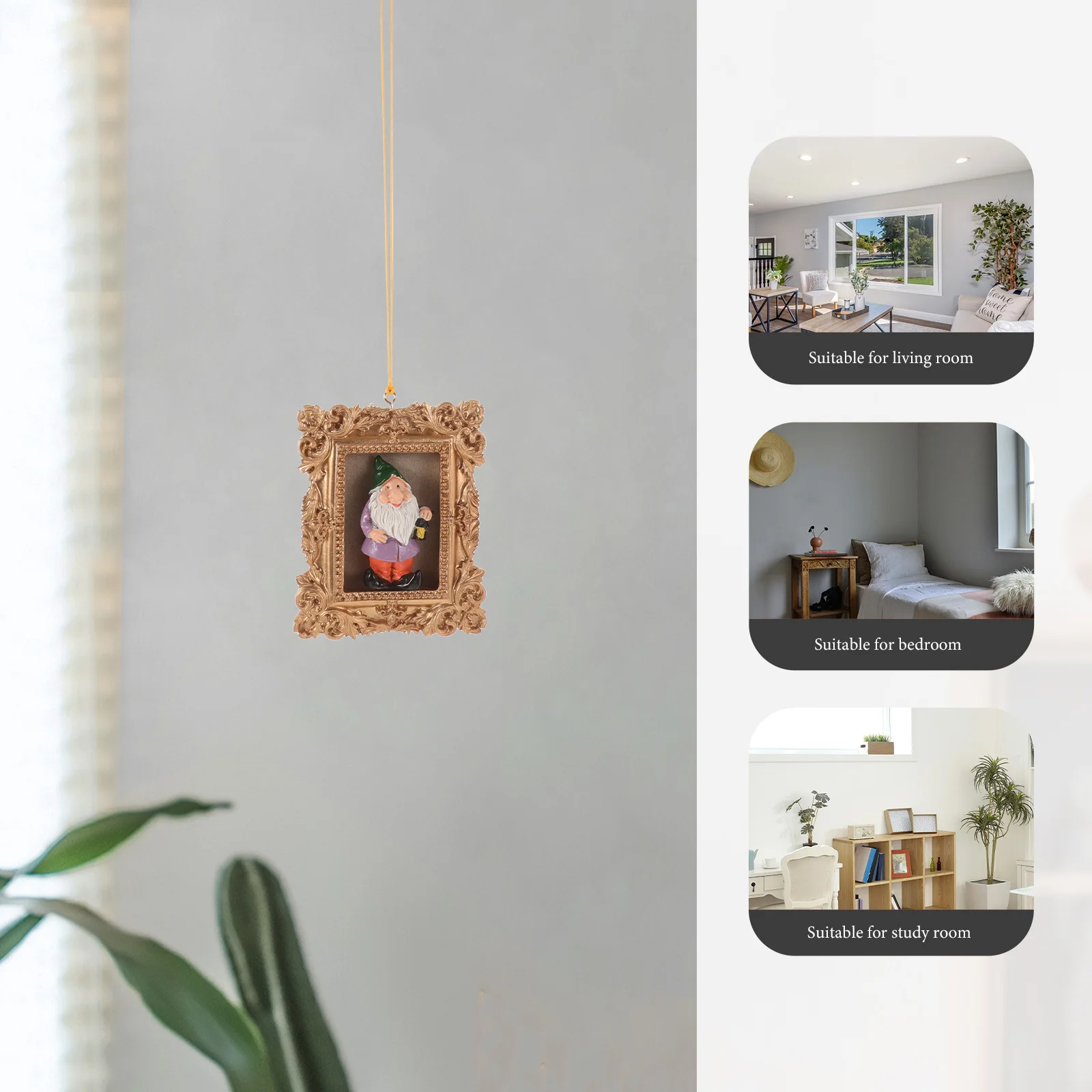 

Creative 3D Dwarf Christmas Tree Hanging Ornament Resin Small Christmas Decor for Wall Tree Display Vintage Aesthetic Xmas Scene