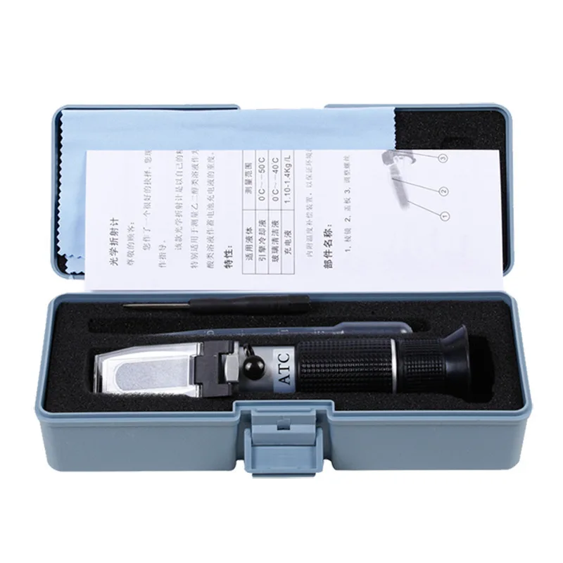 4 in 1 ATC Refractometer Antifreeze Coolant Tester Fluid Refractometer Urea Adblue Glass Freezing Point Water Tester with Box