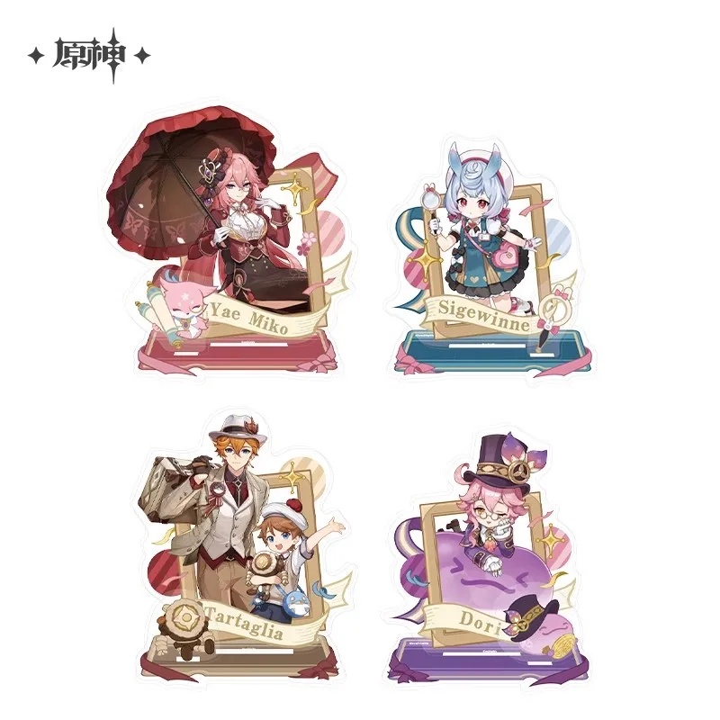 Genshin Impact Official Anime and Game Peripherals 2024 Carnival Reunion Character AR Standing Plaque DIY Christmas Gift Ornamen