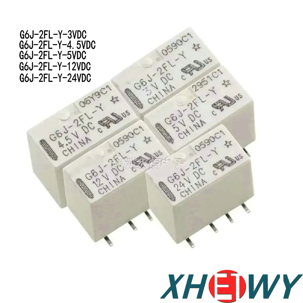 

G6J-2FL-Y-3VDC Two Open Two Closed 1A8 Pin Relay Genuine G6J-2FL-Y-4.5VDC G6J-2FL-Y-5VDC G6J-2FL-Y-12VDC G6J-2FL-Y-24VDC