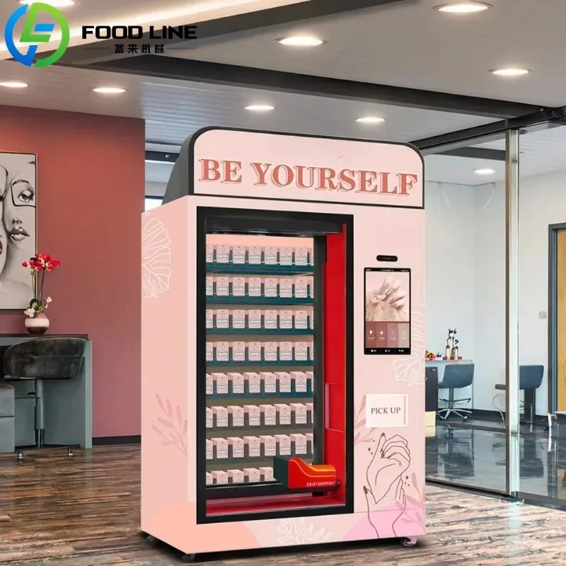 آلة بيع المكياج الذكية LED موزع مستحضرات التجميل التفاعلي ذاتي الخدمة لإكسسوارات الشعر