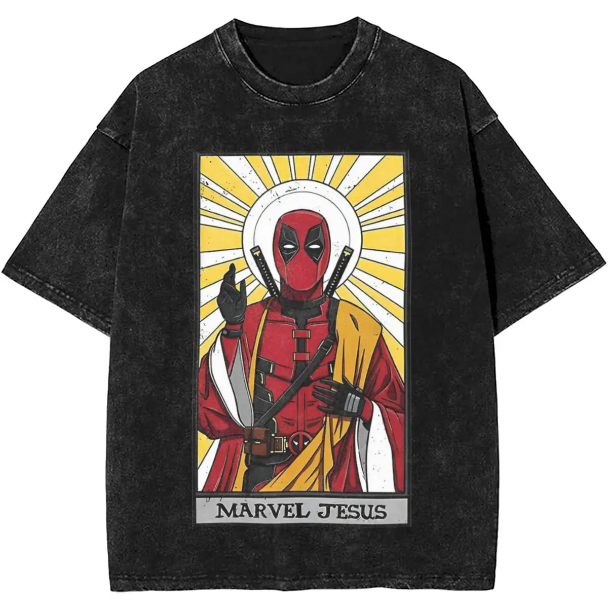 Vintage Funny Jesus Deadpool Cool D&W T Shirt Apparel Tee Shirt Men Women 100% Cotton T-shirts