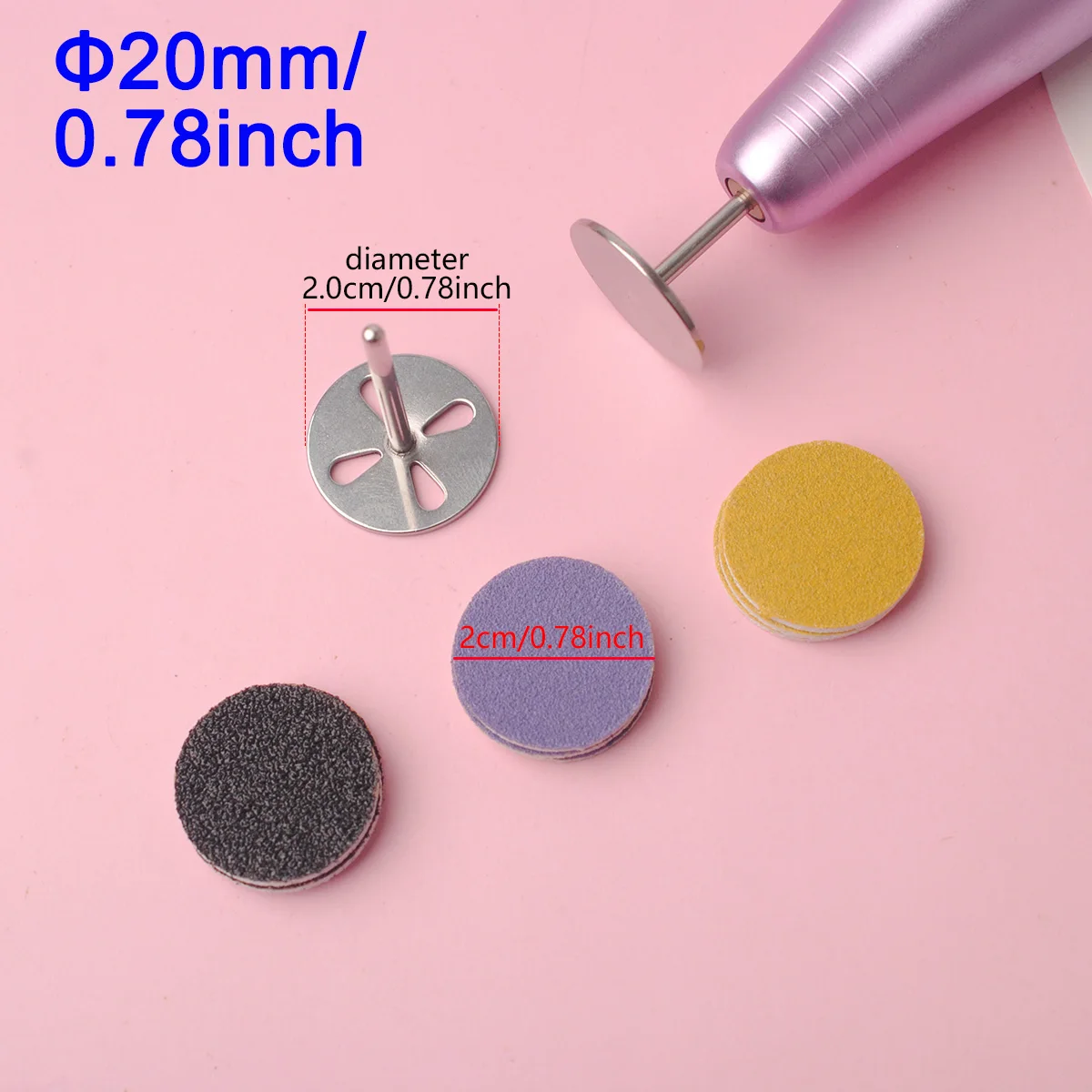 60 Teile/schachtel 20mm Professionelle Fuß Abgestorbene Haut Schleifpapier Fuß Raspel Pediküre Fuß Dateien Ersatz Schleifpapier Schleifen Werkzeug 80/150/24