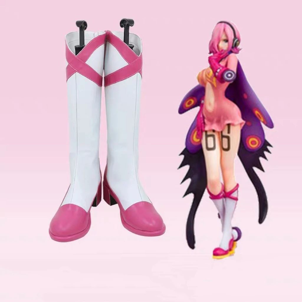 Vinsmoke Reiju Pink Cosplay Shoes Boots