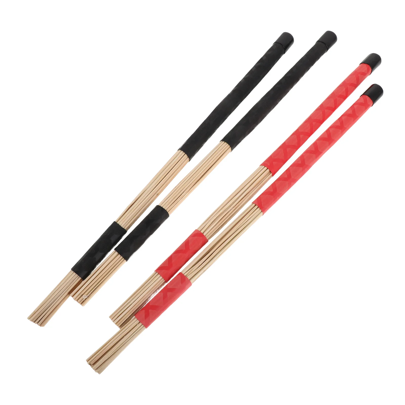 

2 Pairs Drum Brushes Jazz Drumsticks Comfortable Rubber Handles Snare Bass Drum Mallets Acoustic Drumsticks Percussion