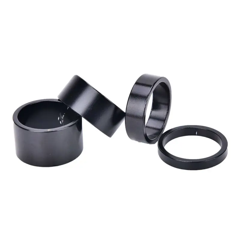 Aluminum Alloy Bike Headset Spacer Kit 4 Pieces Compatible with 28.6mm Fork Stem Includes 5mm 10mm 15mm 20mm Spacers