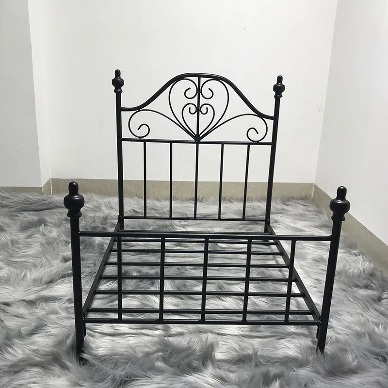 

Princess Bed for Small Pets Wrought Iron Pet Bed Removable Washable Breathable Dog and Cat Bed Detachable Bed Frame