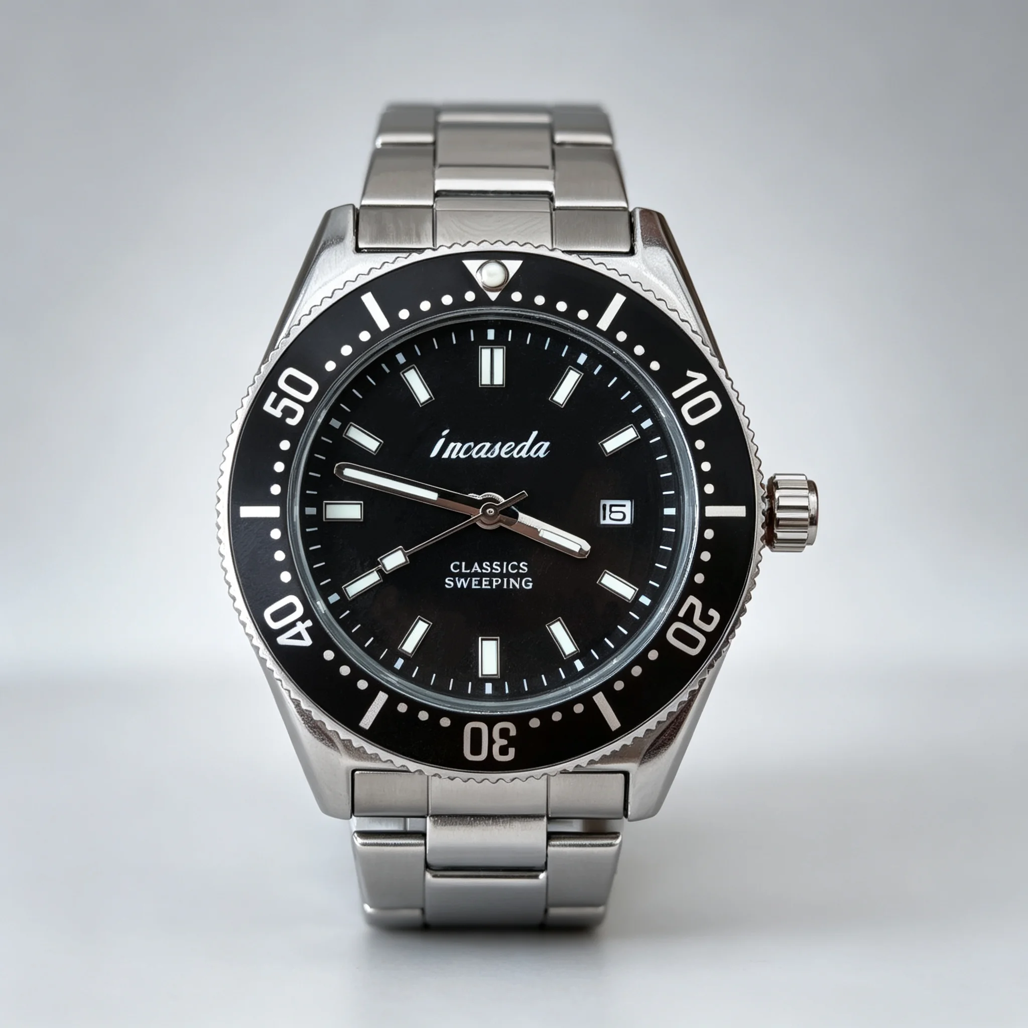 Incaseda Authentic Luxury Top Brand Series Fashion Business Sports Fully Automatic Quartz Movement with Calendar Quartz Watch