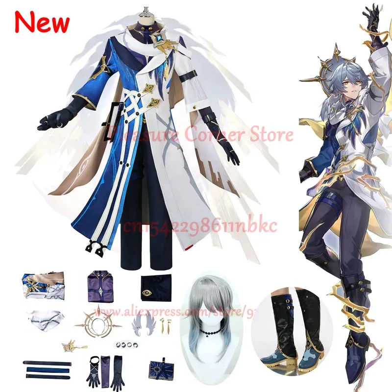 

New Order Style Sunday Cosplay Costume Honkai Star Rail Mr. Sunday Cosplay Costume Uniform Outfits Wig Shoes Prop Anime Suits