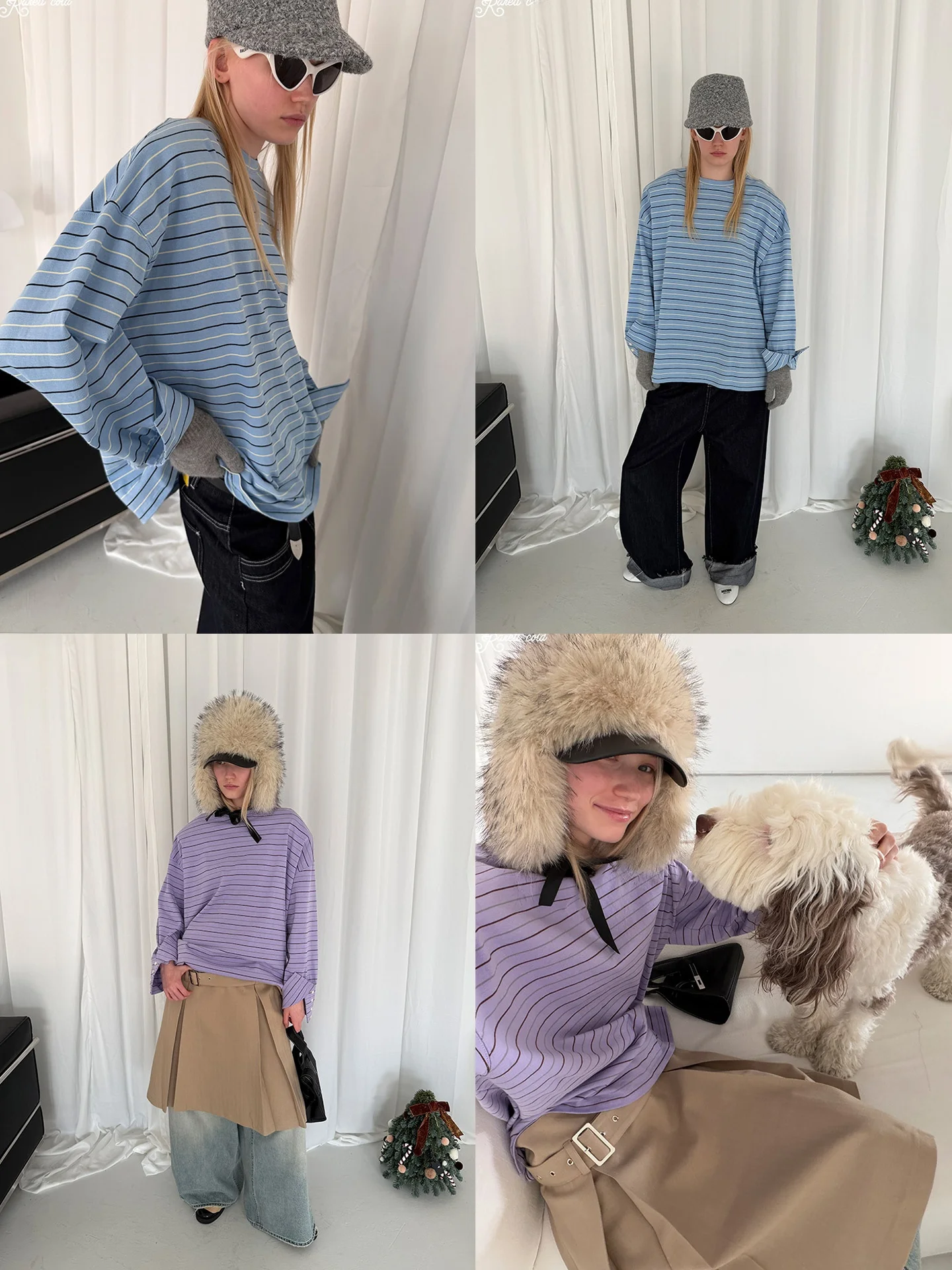 

Rorio Rarelicold Striped oulder Pad Long Sve T-irt Casual Loose Fit Cotton round Ne Spring ex T-irt