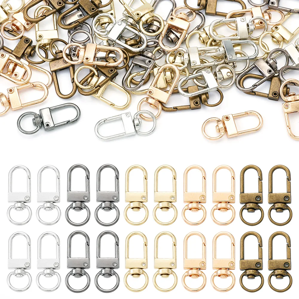 50Pcs Alloy Swivel Snap Hook Clasps Key Chain Hooks Lanyard Clips for Jewelry Making Supplies Bag Keychain DIY Accessories