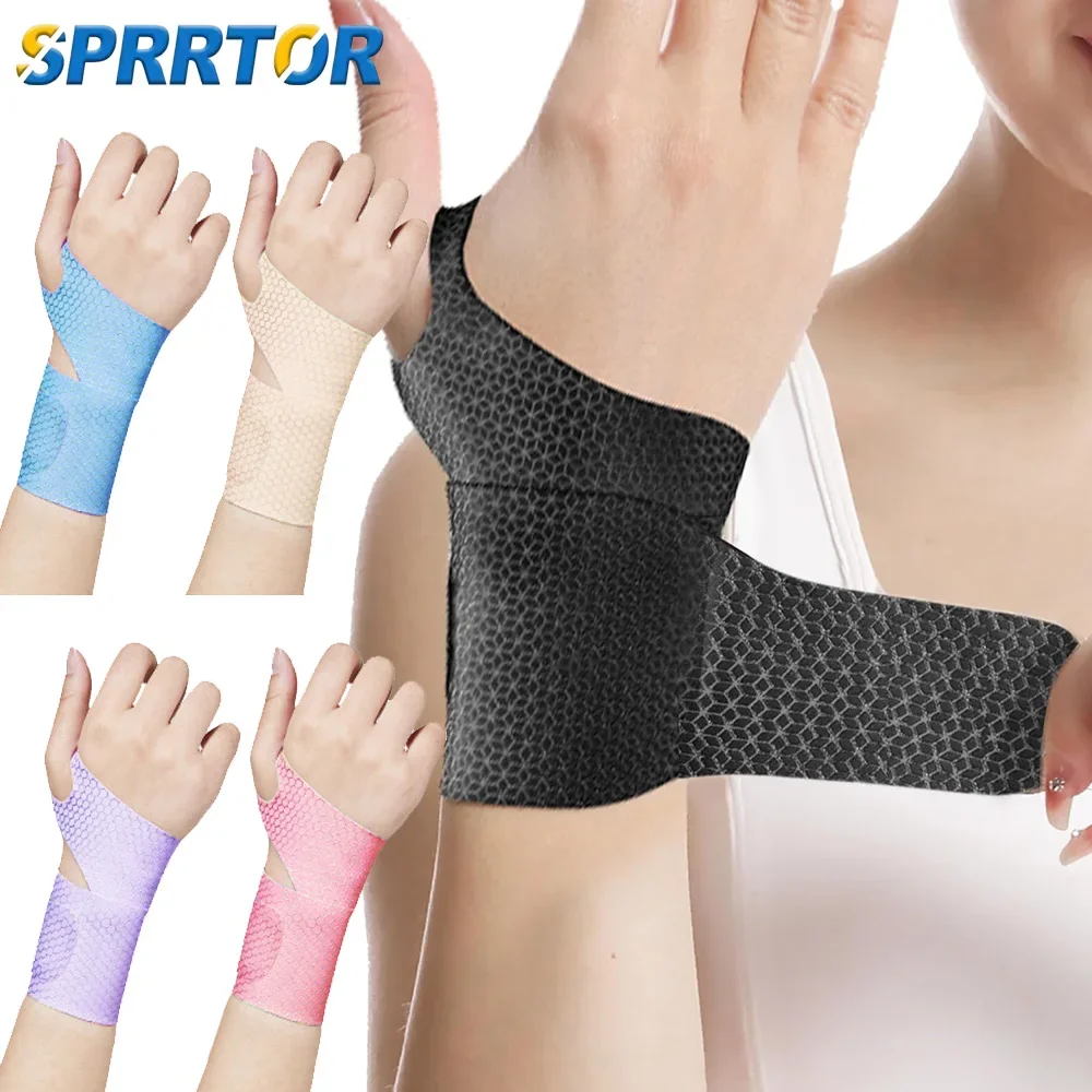 1 Piece Lightweight Laminated Adjustable Wrist Wrap – Unisex Support for Work, Badminton & Gym Training for Women Men