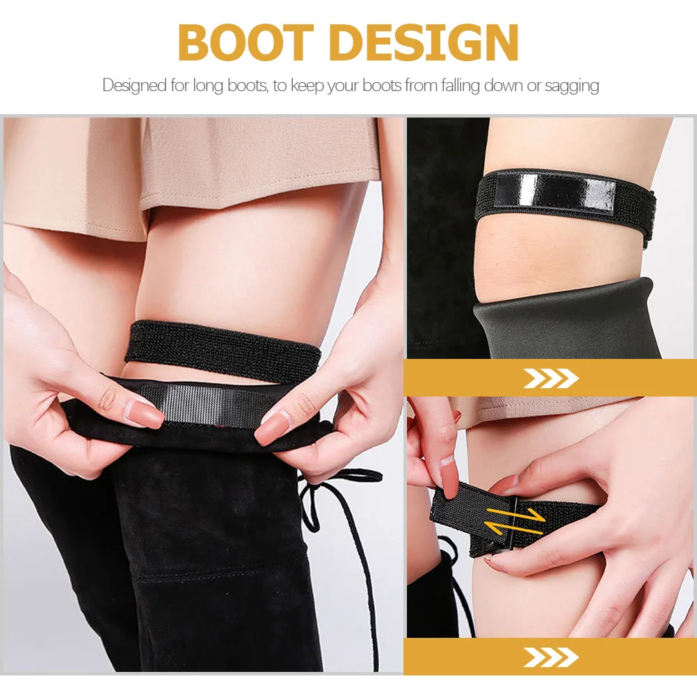 1 مجموعة مطاطا التمهيد الأشرطة قابل للتعديل المضادة للانزلاق الركبة عالية الأحذية إصلاح حزام الأحذية استقرار قابل للتعديل التمهيد الأشرطة #1