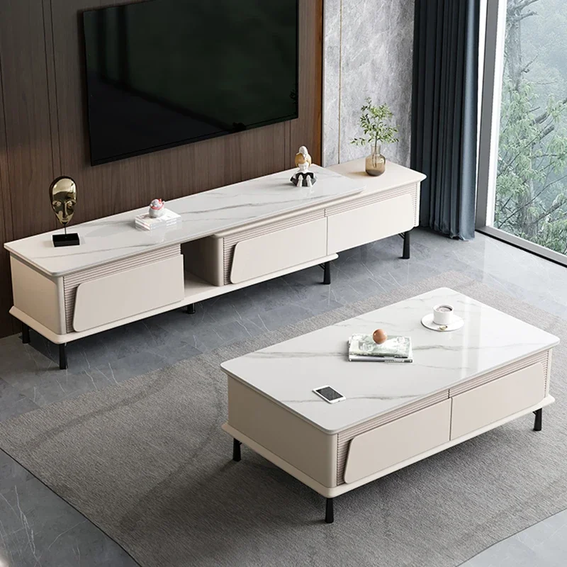 Meuble de Rangement Moderne Esthétique, Meuble de Salon, Table de Salon de Luxe, Console de Maison