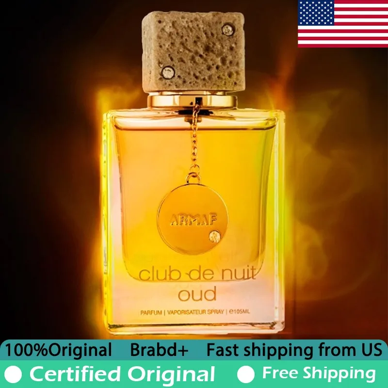 Armaf Club De Nuit Oud Eau de Parfum 3.6 Ounce Natural Lasting Oriental Floral Pheromone Cologne 105 ML Premium Arabian Perfumes