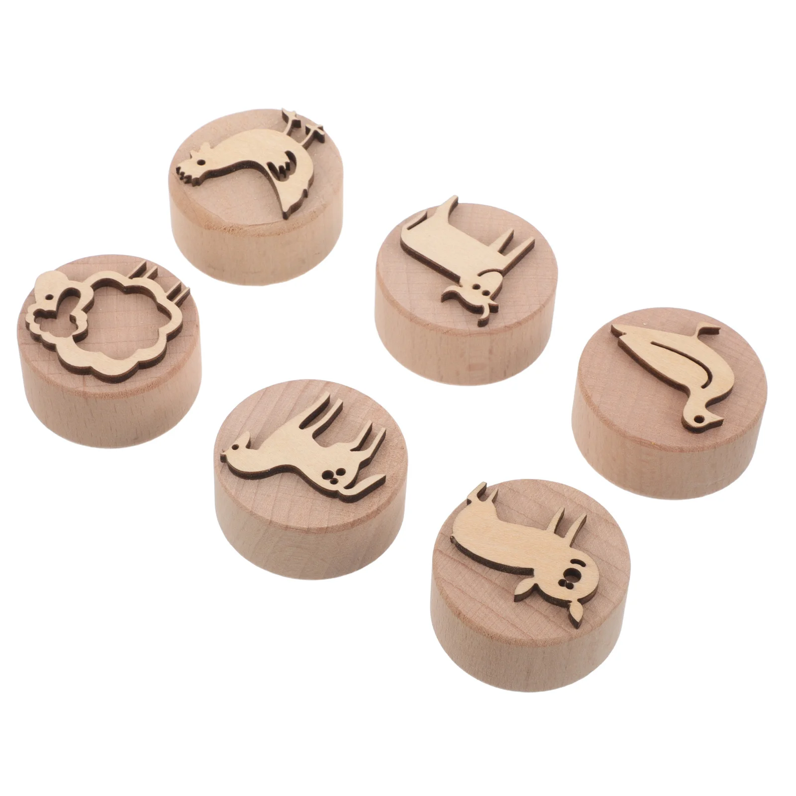 1 مجموعة أطفال الخشب الطين Stamps الحيوان Stampers طفل التعلم أداة الحرفية أطقم لمرحلة ما قبل المدرسة لوازم الفن لطيف الحيوان ختم