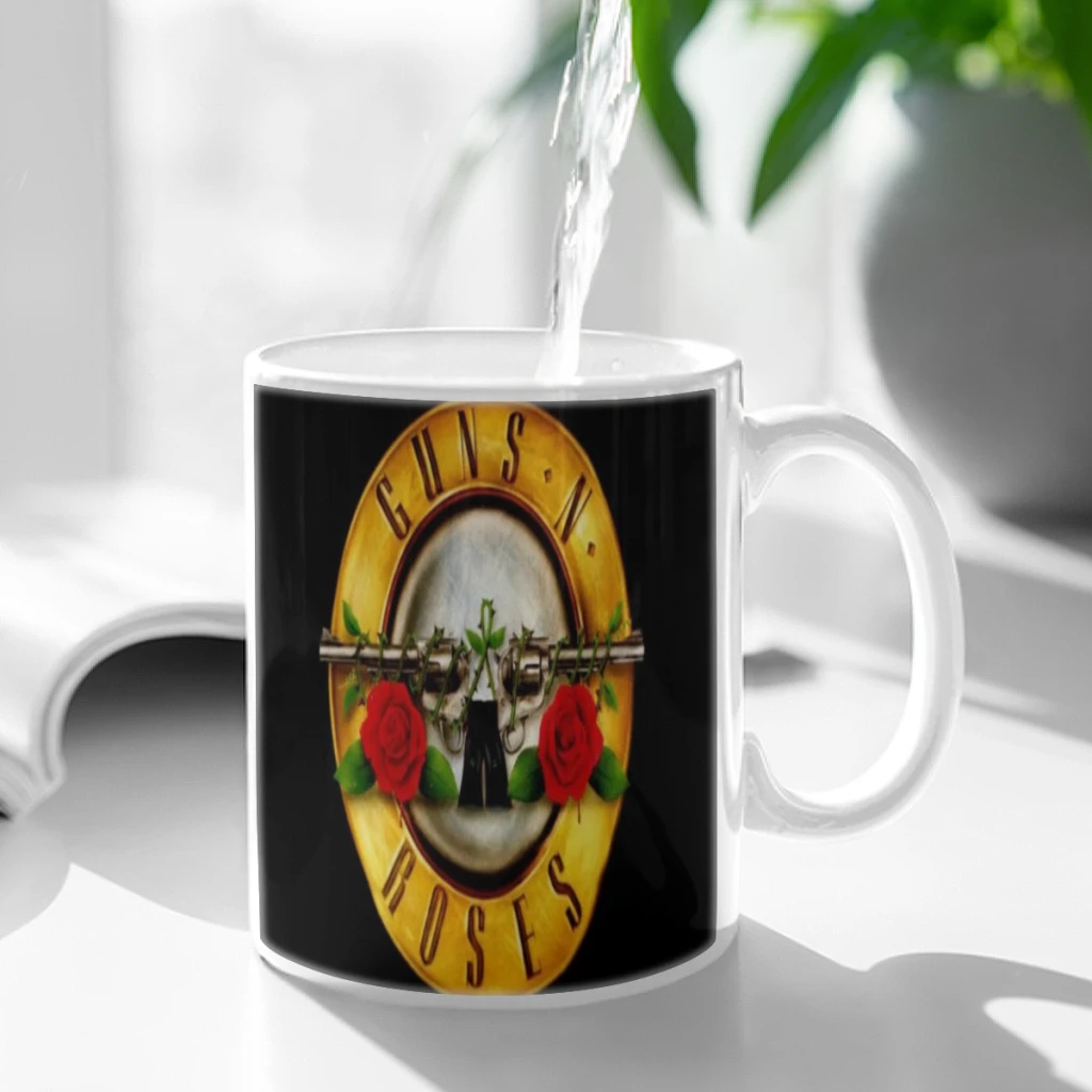 

Vintage Rock Music Band G-Guns N Roses Coffee Mug 11oz Fun Ceramic Coffee Tea Cocoa Cup Handle Tea Drink Cup