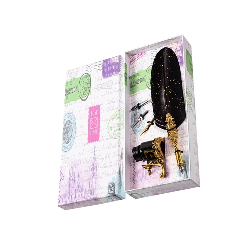 Kits pluma inmersión retro con punta y repuesto, pluma inmersión antigua