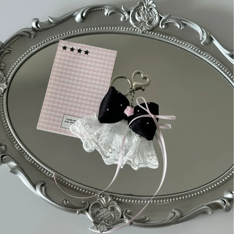 Ballet School Rose Bow Phone Lanyard Cute Keychain Bag Charm for Girls DIY Pendant for Purse Photocard Holder Kawaii Accessory