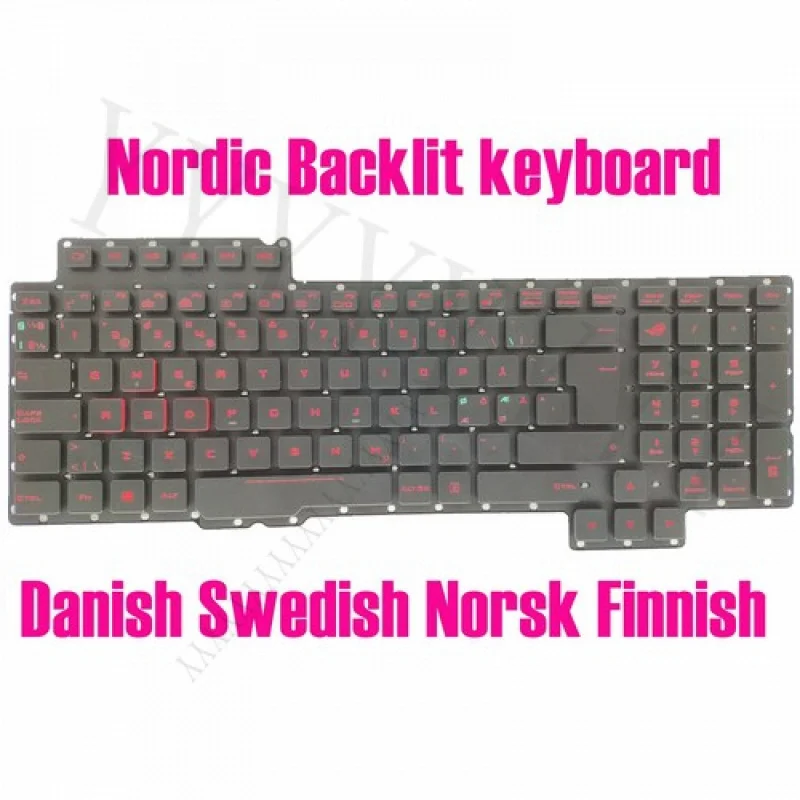

QDanish Swedish Norsk Finnish Nordic keyboard for Asus G752V/G752VT/G752VY/G752VS