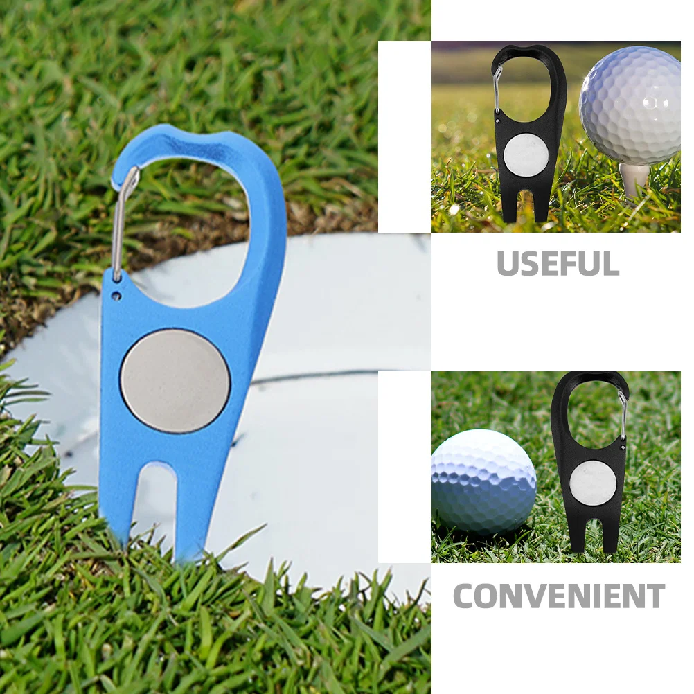 

2Pcs Golf Divot Tool Ergonomic Lightweight Portable Divot Fork Ball Marker Professional Lawn Repair Tool Golfs Marker