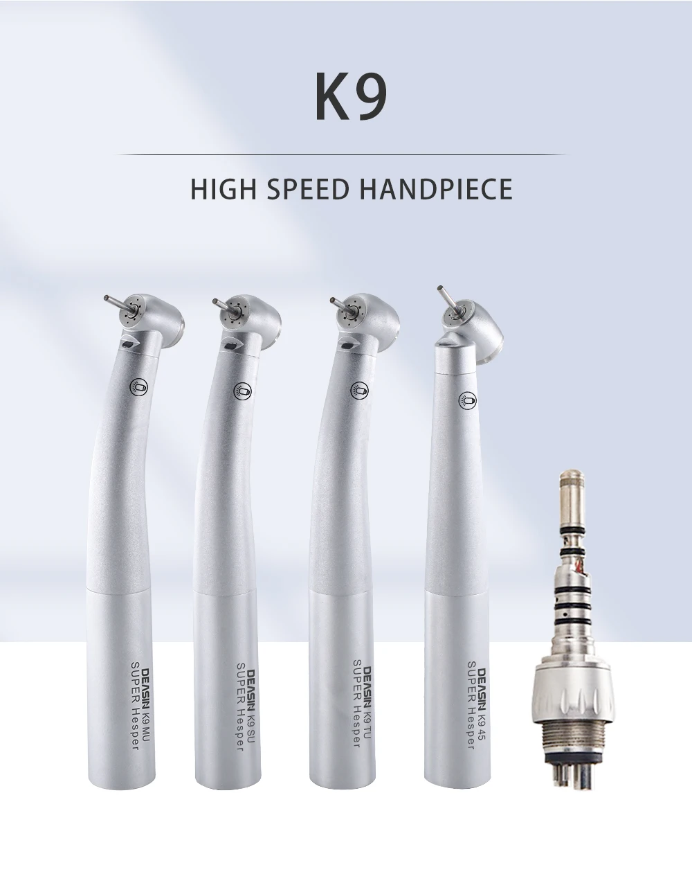 Dental-Hochgeschwindigkeits-Handstück mit LED-Licht und Keramiklager, Turbina Dental LED-Handstück für Kavo Schnellkupplung – Detail 1