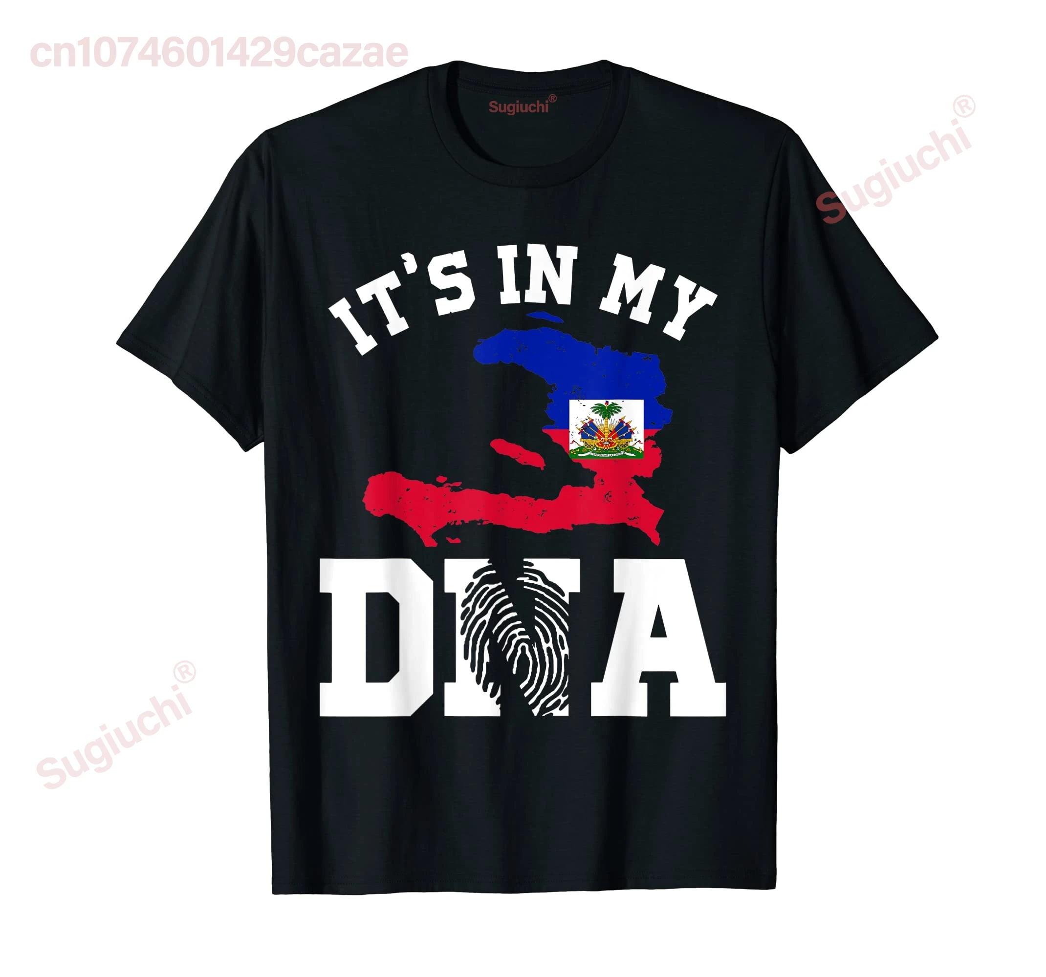 

100% Cotton Haiti In My DNA Haitian Pride T-Shirt Haitian Flag Shirt MEN WOMEN UNISEX T Shirts Size S-6XL