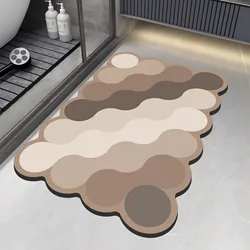 Luxury Diatomite Bathroom Shower Bath Mat Absorbent Foot Mats Non-slip Quick Dry Toilet Rugs Carpet Doormat Washable