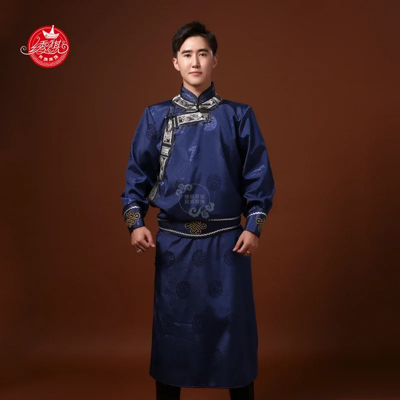 

Mongolian clothing men's adult robe adult dance table performance costume men's