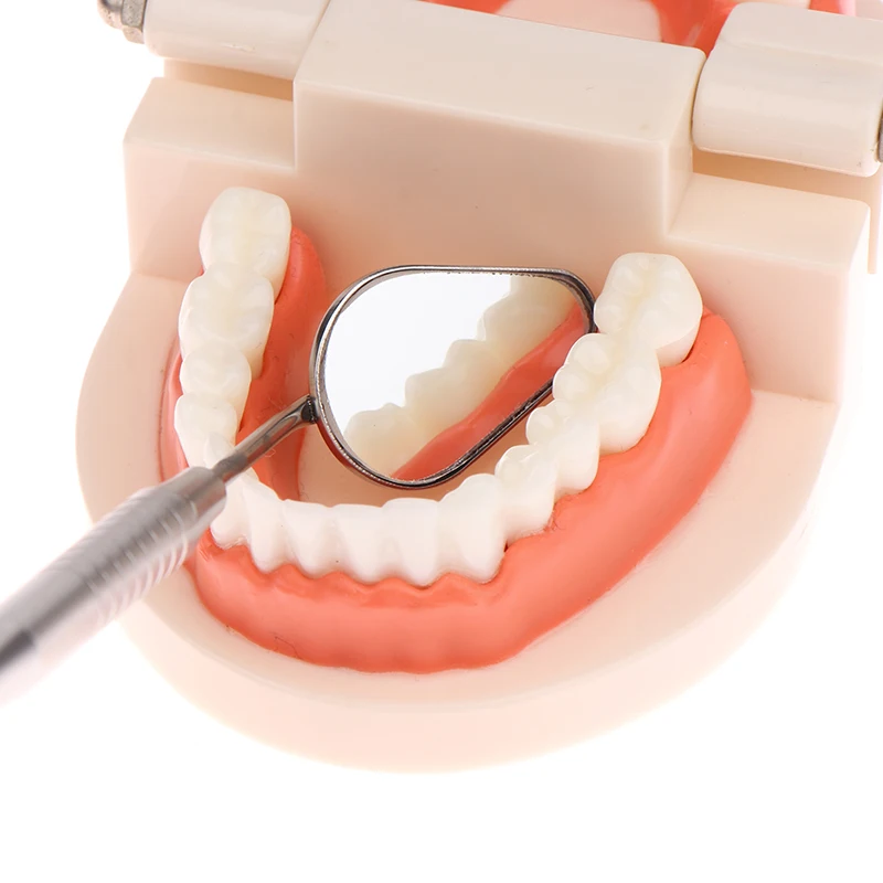 Espejo Dental para el cuidado bucal, espejo de vidrio higiénico para la limpieza de los dientes, con mango de superficie frontal