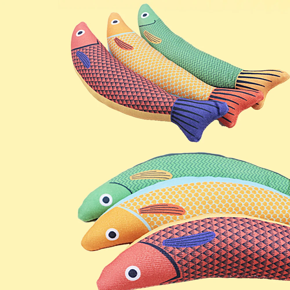 Cat Toys Simulated Fish Catnip Funny Cat Toys Vocal Fish Molar Bite Resistant Saury Fish Mint Fish Relieve Boredom Pet Toys