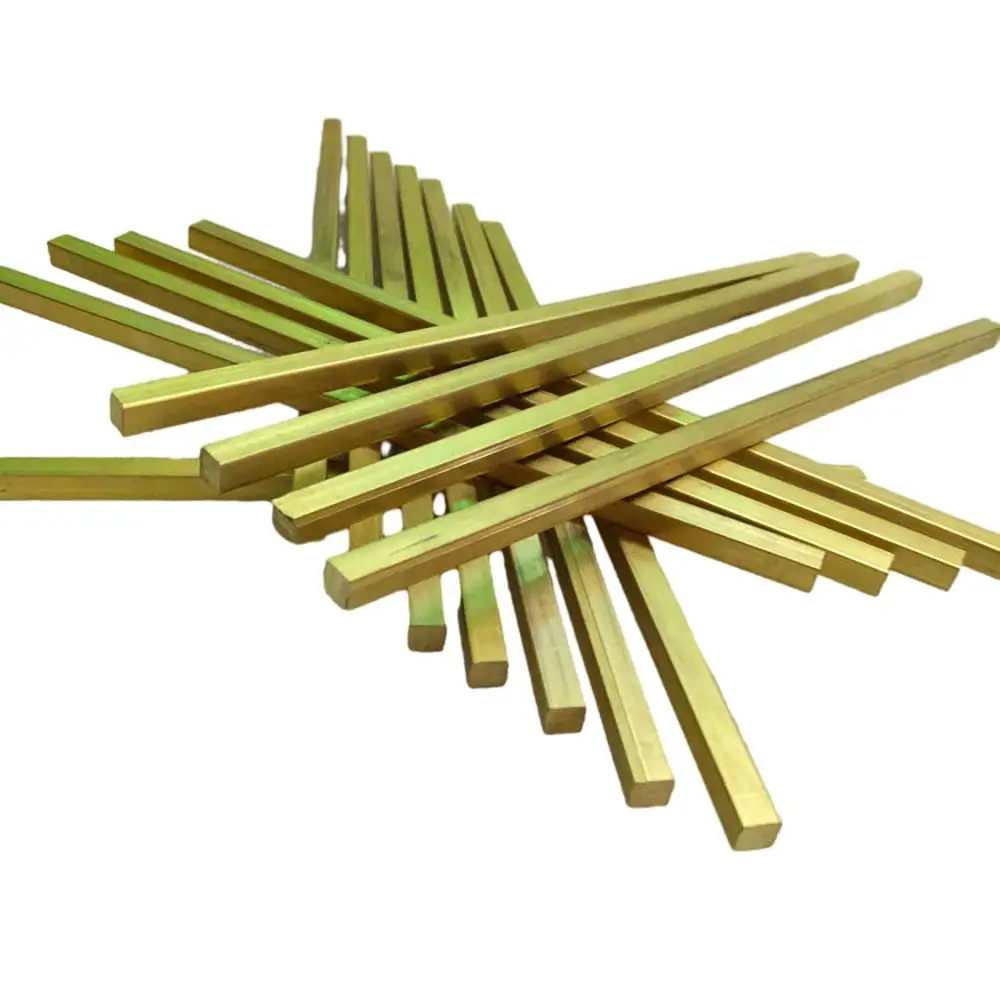 2 Pcs Brass Square Stick Length 500mm Solid Thin Rod 1/1.2/1.5/2/2.5/3/4/4.5/5/5.5/6/6.5/7/8/8.5/9/9.5/10mm Metal Small Bar