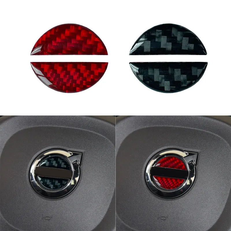 Car Accessories Car Steering Wheel Center Carbon Fiber Decor Sticker For  VOLVO S60L S90L XC40 XC60 XC90 V90 CC S90 S60 S40 V60