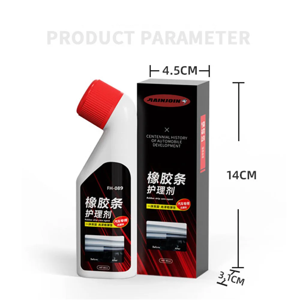 Car Plastic Restorer Coating Agent Auto Rubber Strip Exterior Repair Clean Refresh Restoration Agent Black Shine Seal Brighten - Image 2