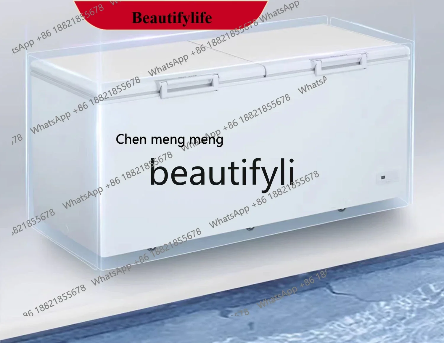 Large capacity commercial freezer 300/429/519 liters refrigerated full freezer to reduce frost