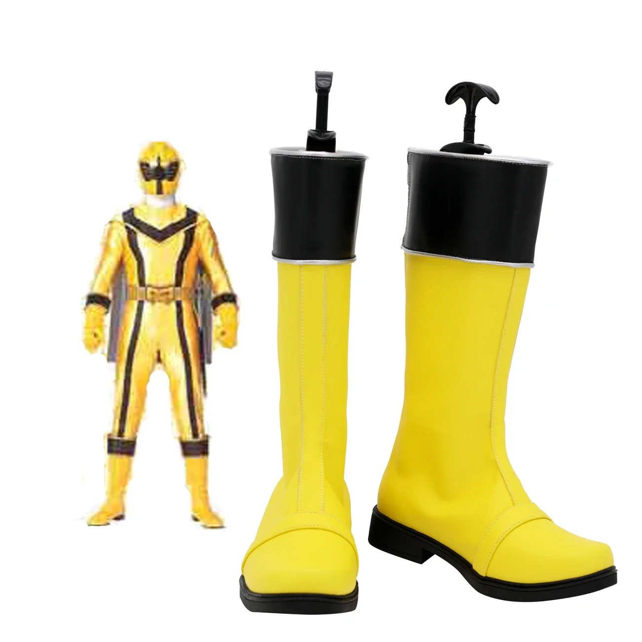 

Mahou Sentai Magiranger Magi Yellow Tsubasa Ozu Cosplay Boots Customized Yellow Shoes Any Size