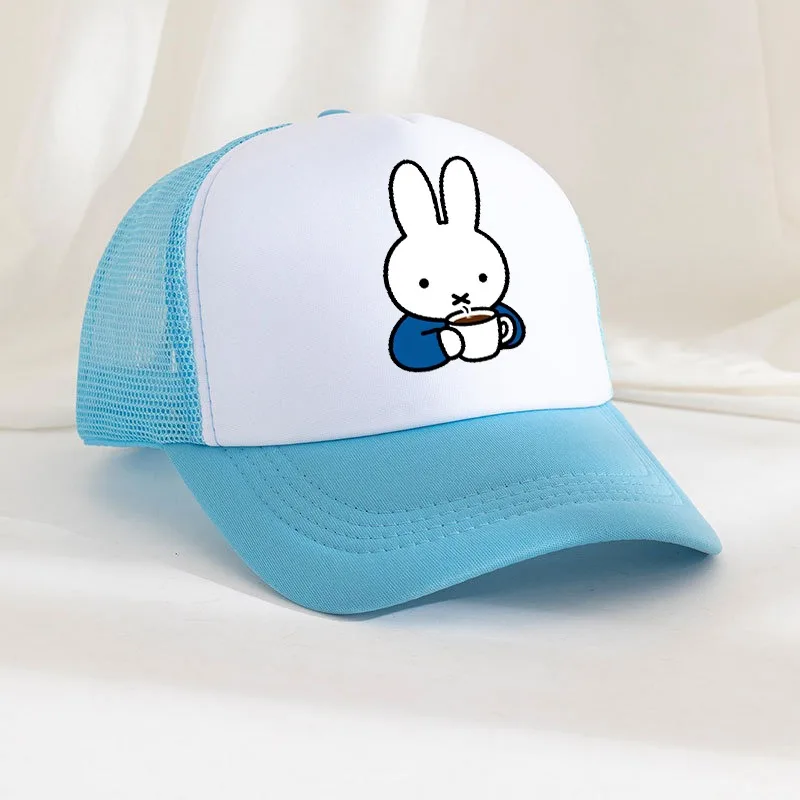 

Miffy Cute Baseball Cap Cartoon Anime Pattern Printed Hat Unisex Caps Breathable Sun Hat Women Men Fashion Hats Party Gifts New