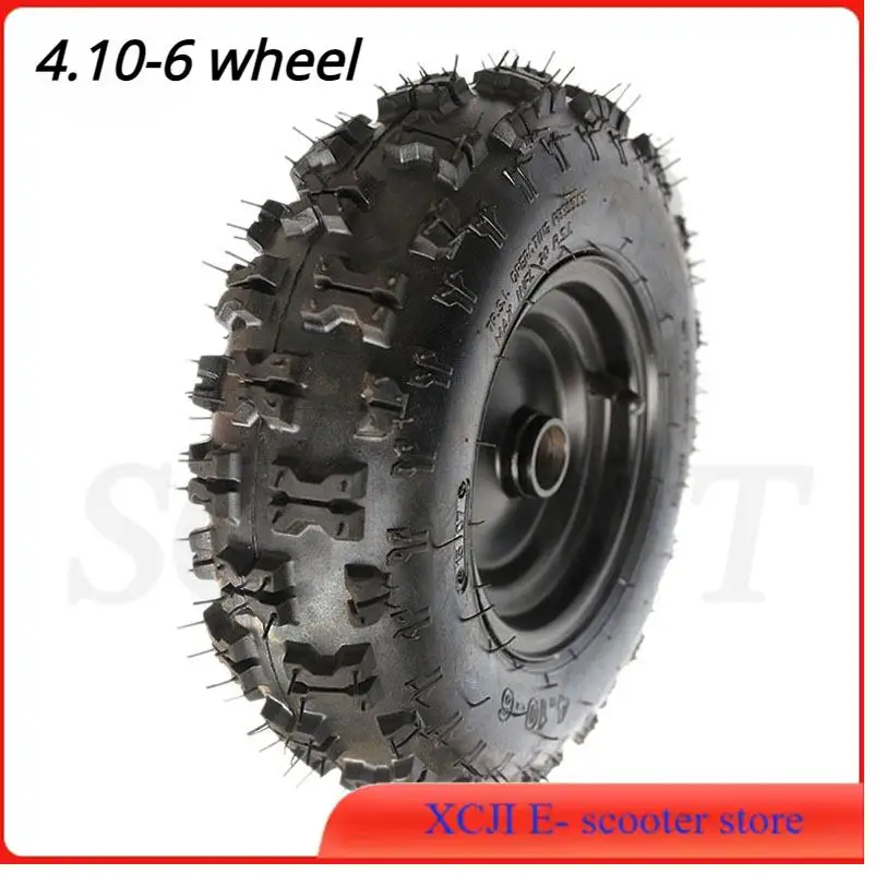 

Hot sales ATV wheels 4.10-6 tyre and rim Quad Go Kart 47cc 49cc Chunky Tire Inner Tube Fit All Models