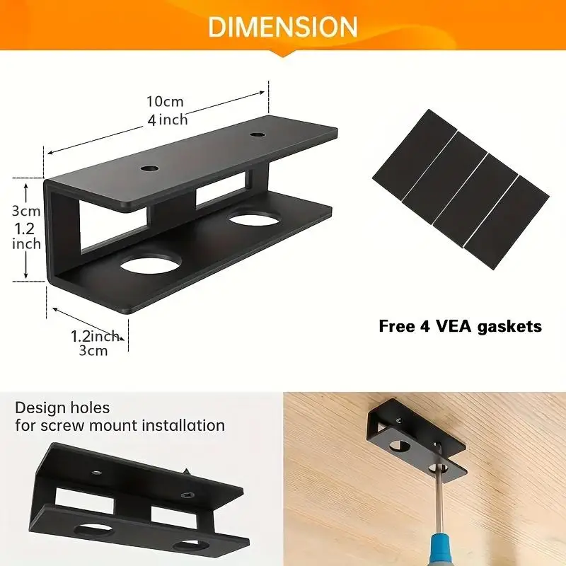 Under Desk Laptop Mount, Metal Under Desk Shelf Holder for Laptop, Mac Mini, MacBook, Keyboard with Anti-Scratch Silicone