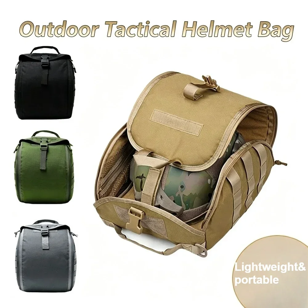 Outdoor Tactical Helmet Bag, Multi-purpose Tactical Storage Backpack, Portable Protective Helmet Carry Case for Airsoft Hunting