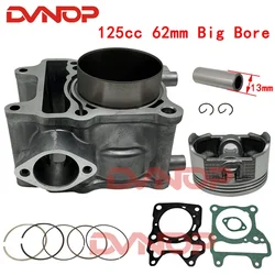 62mm Big Bore Cylinder Kit for Honda Lead125 WW Pcx125 Click125i Forza 125 52.4mm 12100-KZR-600 4-Stroke Engine