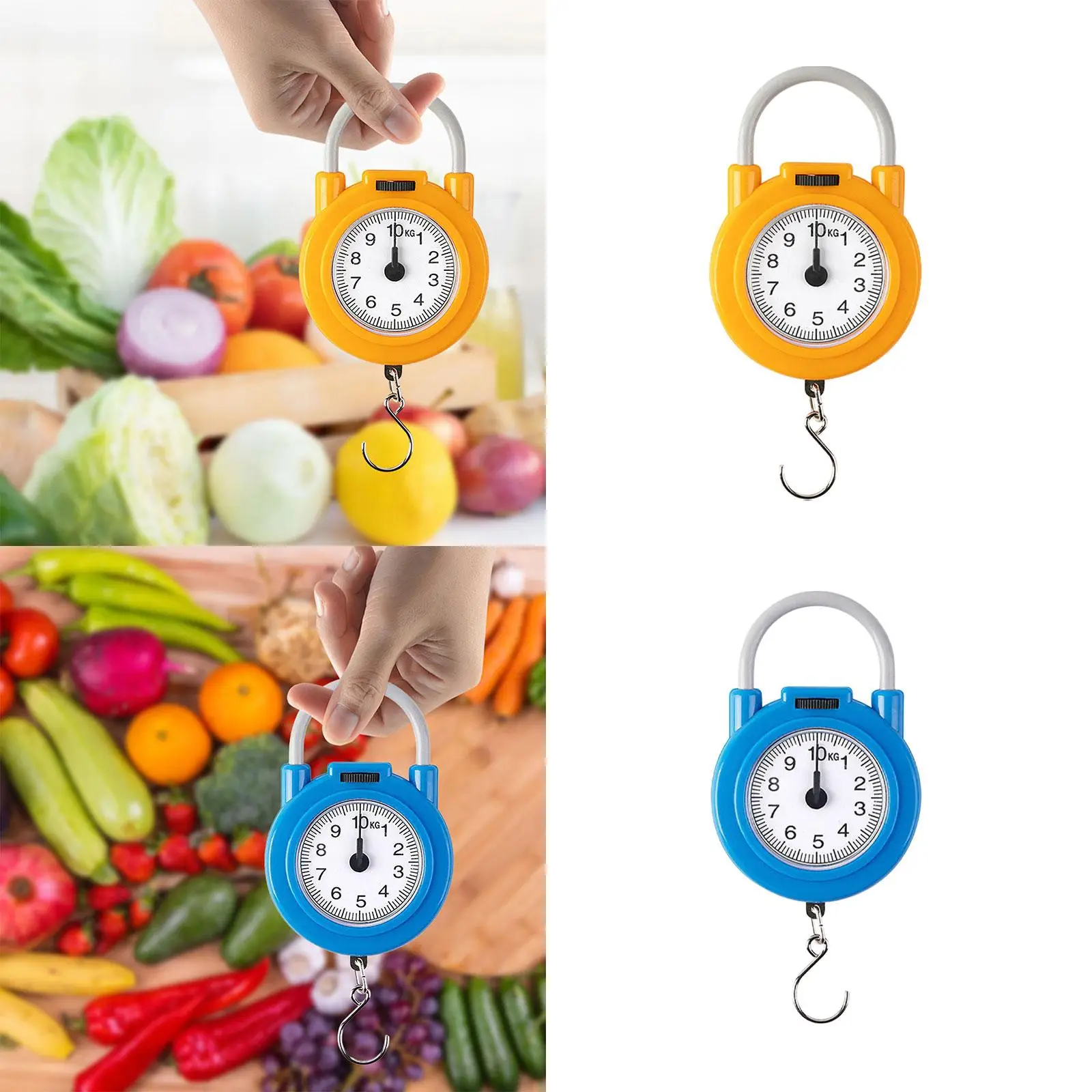 ميزان معلق 10 كجم مقياس وزن زنبركي خفيف الوزن ميزان خطاف زنبركي #1