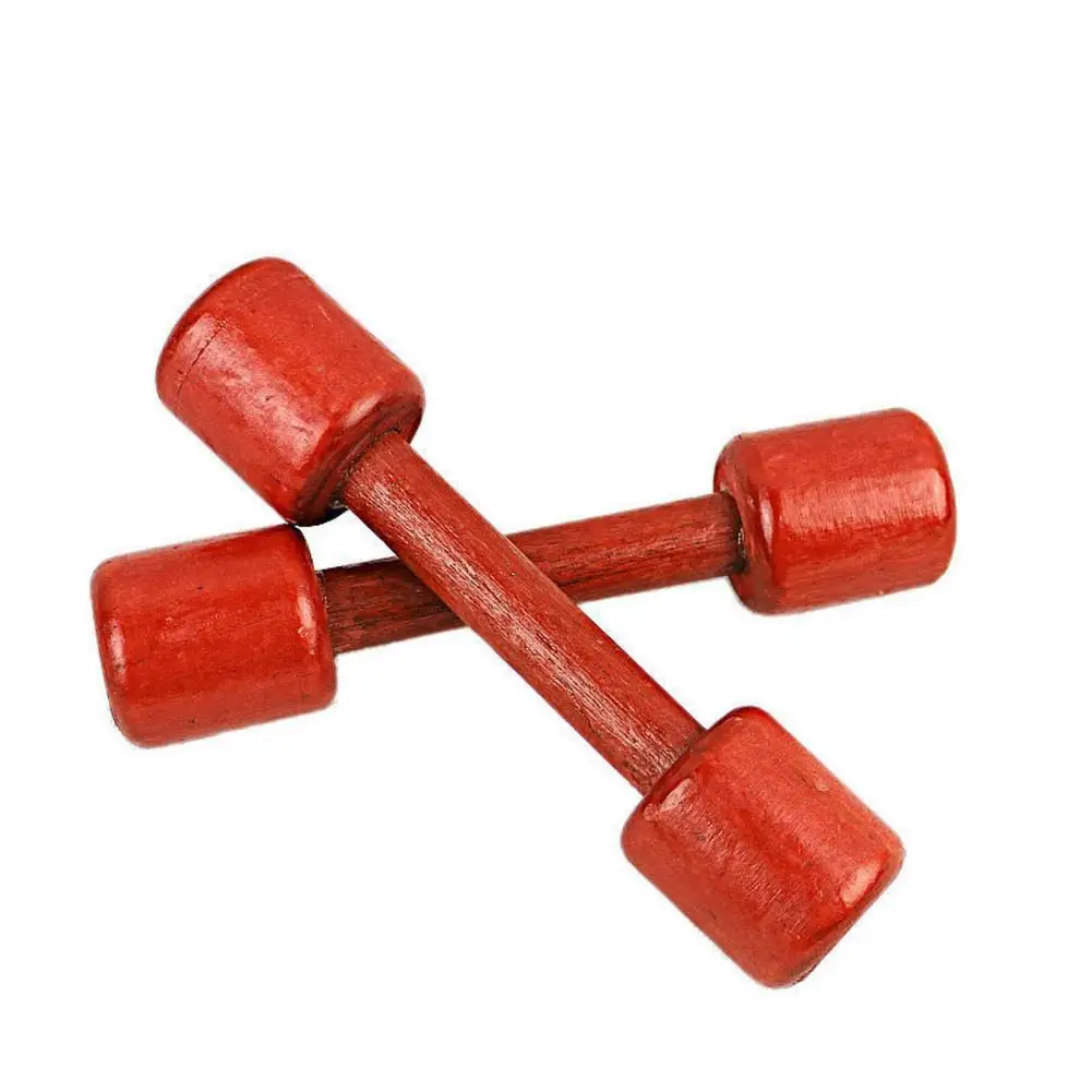Useful Children Fitness Dumbbell  Bright Color Multifunctional Wooden Dumbbell  Kids Bumper Sound Dumbbell Fitness Equipment