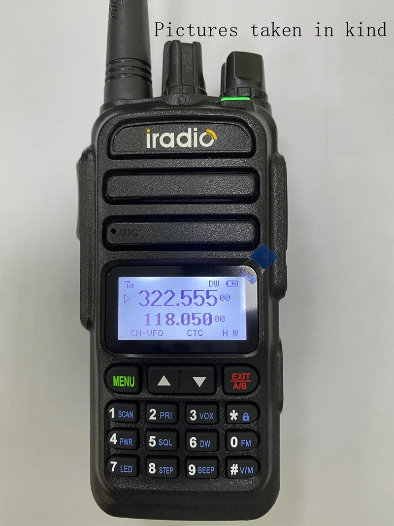 Iradio-Walkie Talkie de radio bidireccional, canal meteorológico, radioaficionado de 6 bandas, color de banda de aire, escáner de policía, marino,