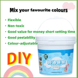 1kg Barrel of Simulated Cream Glue White Raw Gel Colour-adjustable Craft Glue DIY Craft Materials Crafting Tools and Accessories