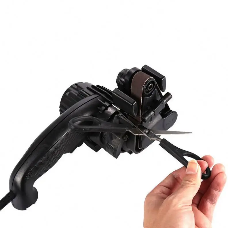 Automatic Electric Kitchen Knife Sharpener Adjustable Angle Flexible Sanding Bands 110V/220V Compatible PLC Core Component