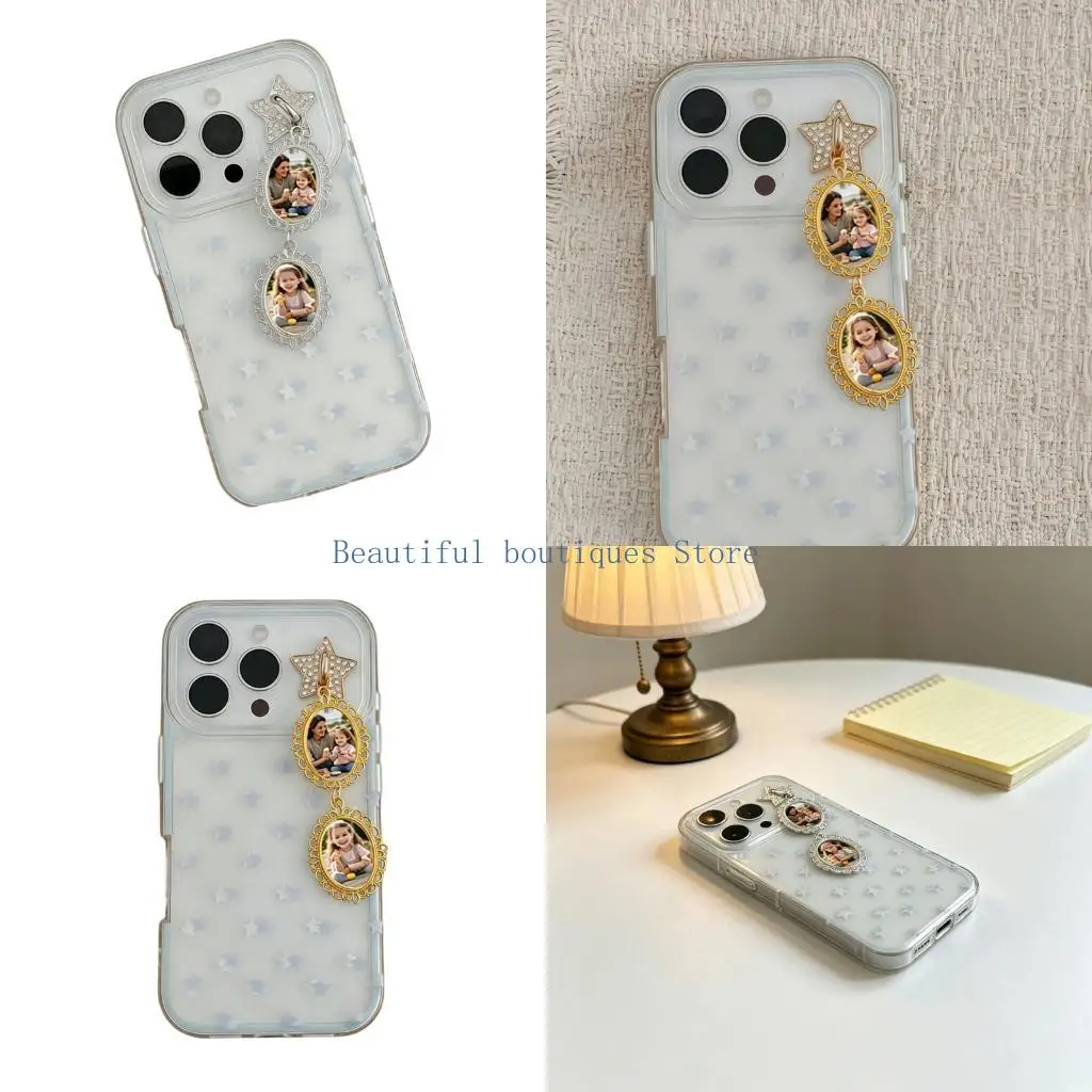 U4LF Handmade Dragon Phone Pattern Silicone Pendant With Metallic Finish
