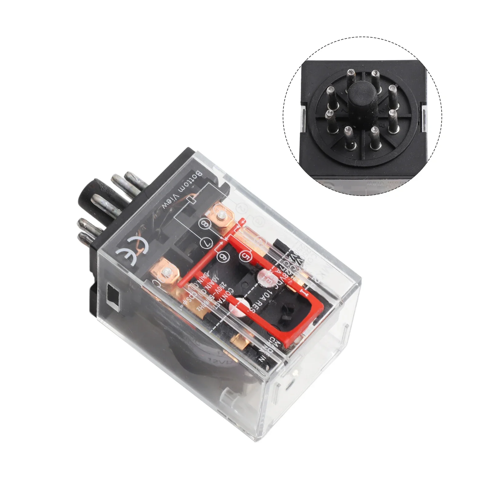 Intermediate Relay Without Base MK2P-I DC12V 8Pin 10A 250VAC Miniature Coil Generalel Ectromagnetic Intermediate Relay Switch